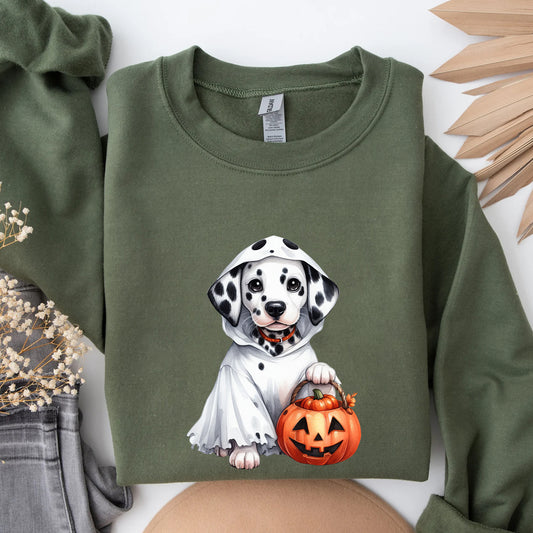 Dalmatian Ghost Halloween Sweatshirt