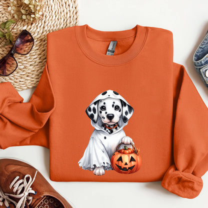 Dalmatian Ghost Halloween Sweatshirt