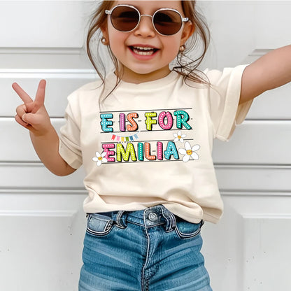 Custom Kids Name Back To School Shirt