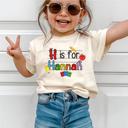 Custom Kids Name Back To School Shirt