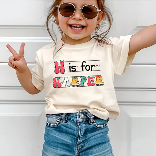 Custom Kids Name Back To School Shirt