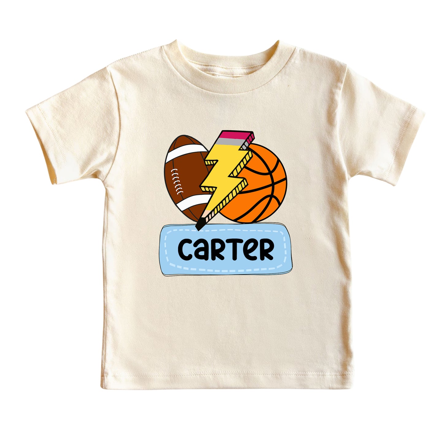 Custom Kids Name Sports Themed Shirt