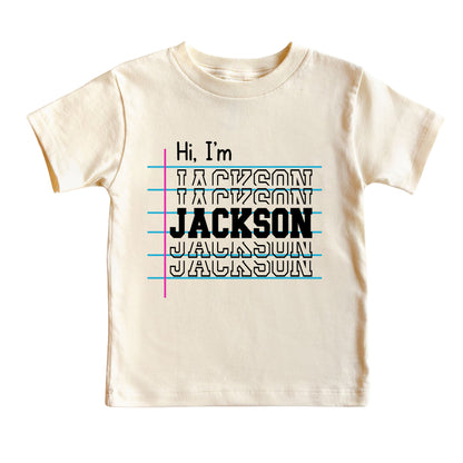 Custom Kids Name Notebook Shirt