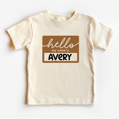 Hello My Name Is Custom Kids Name Shirt