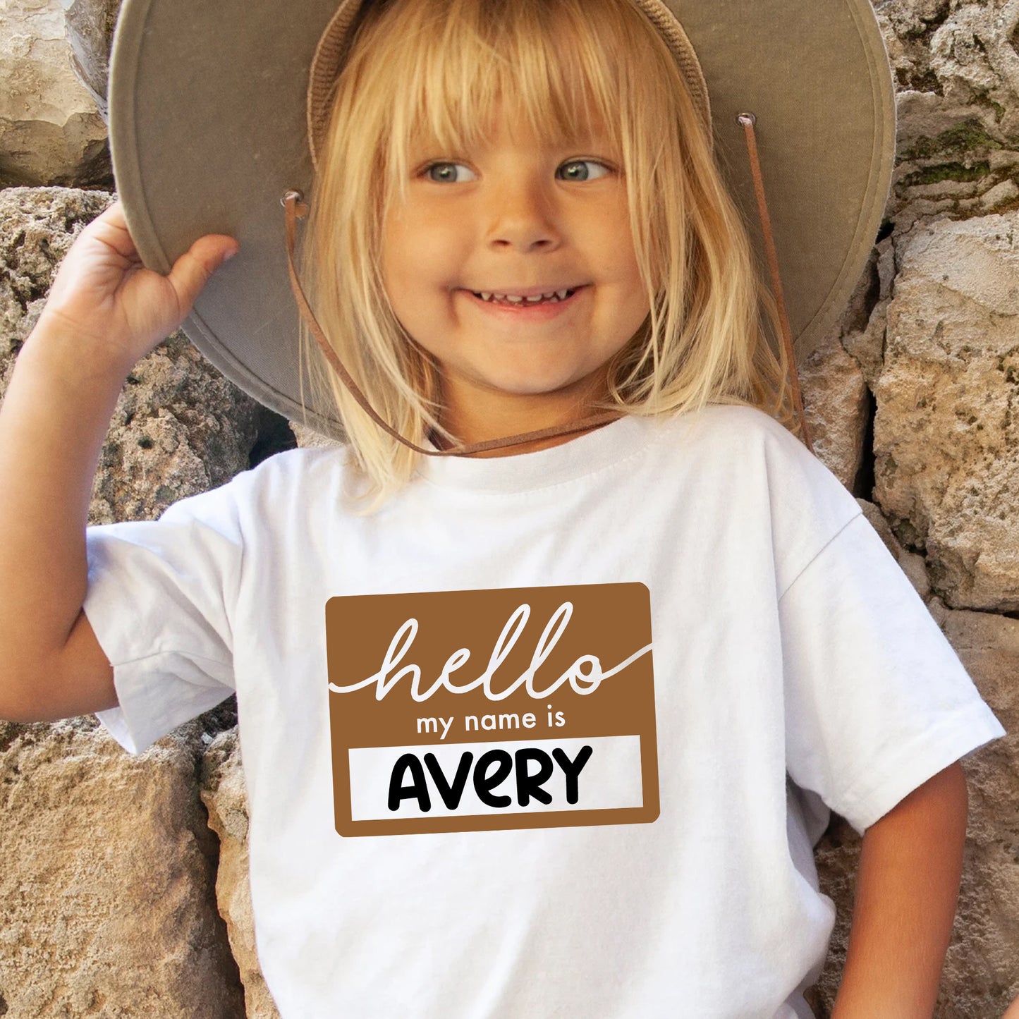 Hello My Name Is Custom Kids Name Shirt