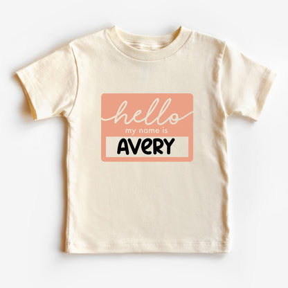 Hello My Name Is Custom Baby Bodysuit