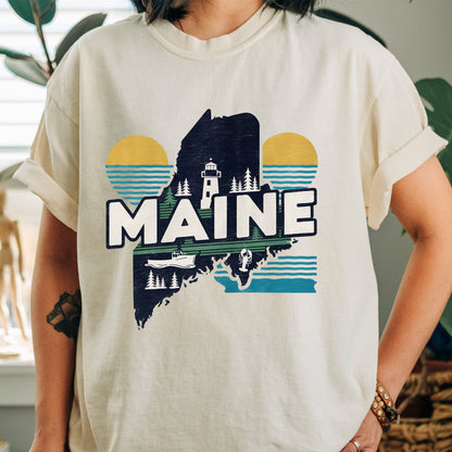 Maine State Vintage Shirt