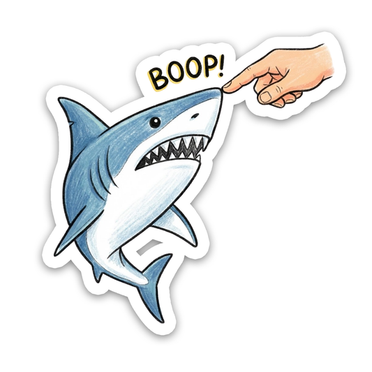 Shark Boop Funny Ocean Sticker