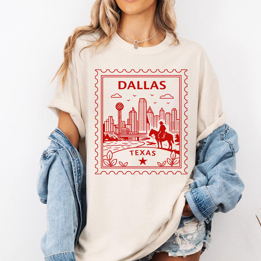Dallas Texas Vintage Stamp Graphic Tee