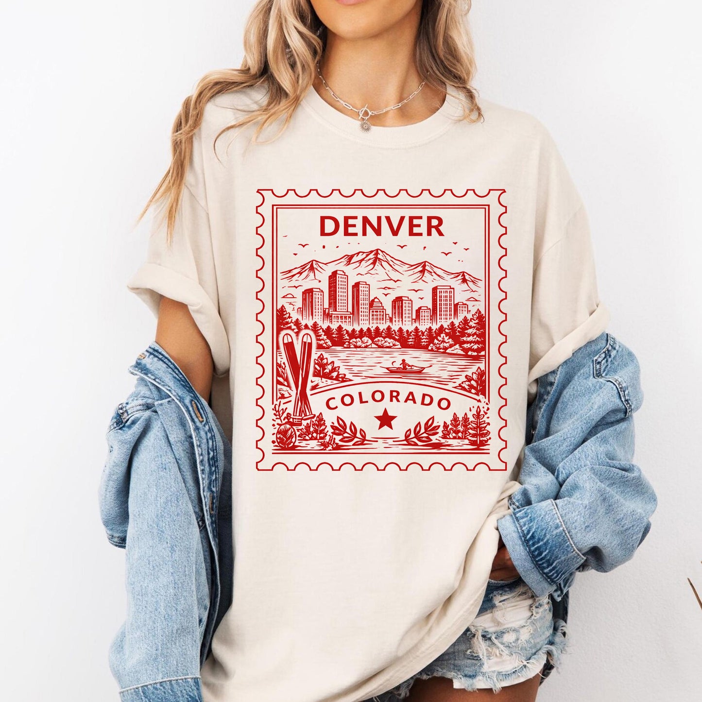 Denver Colorado Vintage Stamp Tee