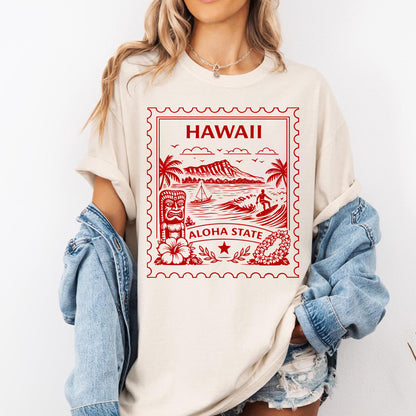 Hawaii Vintage Stamp Tee