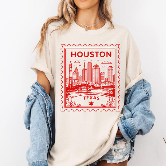 Houston Texas Vintage Stamp Tee