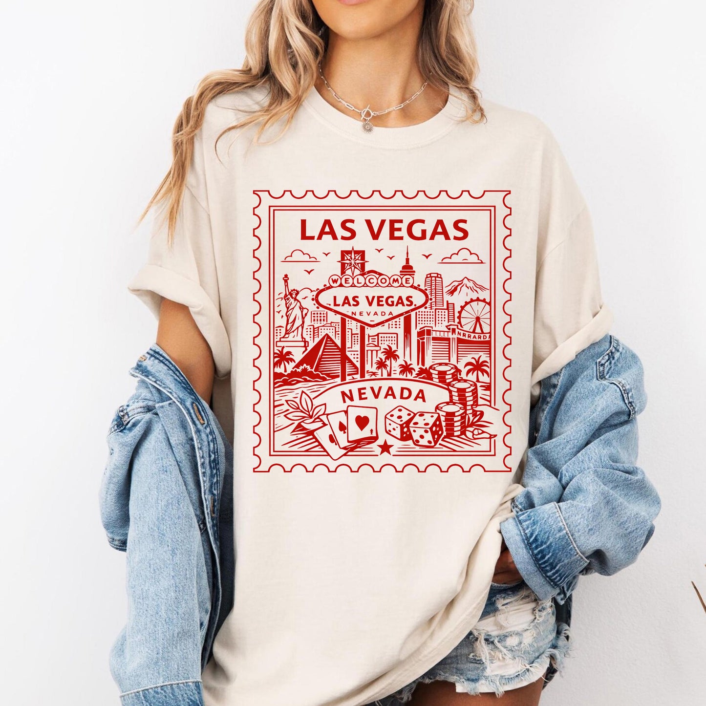 Las Vegas Nevada Vintage Stamp Tee