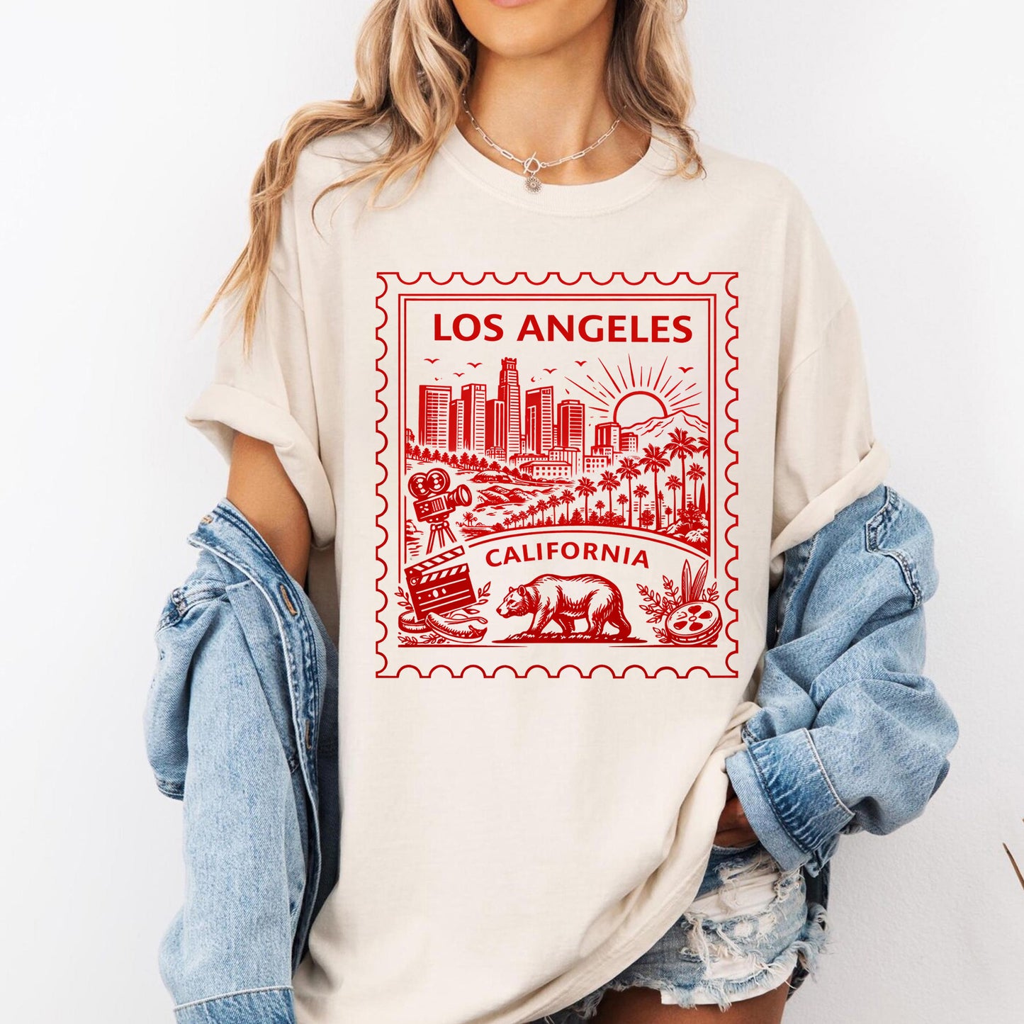 Los Angeles California Vintage Stamp Tee