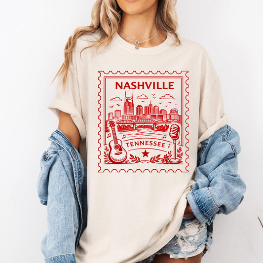 Nashville Tennessee Vintage Stamp Tee
