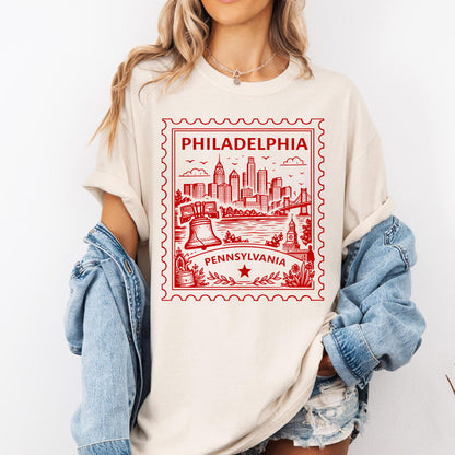 Philadelphia Pennsylvania Vintage Stamp Tee