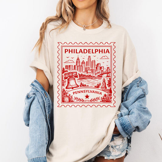 Philadelphia Pennsylvania Vintage Stamp Tee