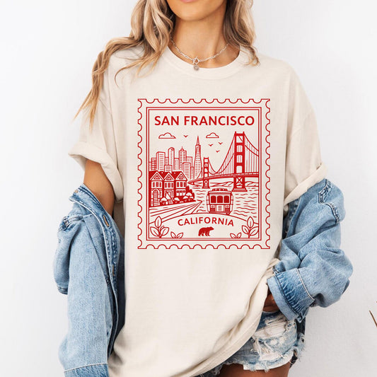 San Francisco California Vintage Stamp Tee