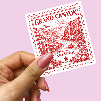 Grand Canyon Arizona Postage Stamp Sticker