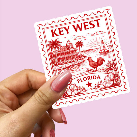 Key West Florida Postage Stamp Sticker