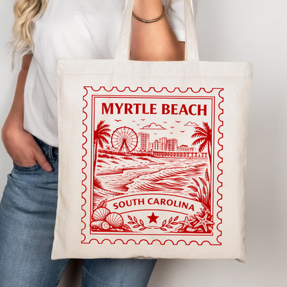 Myrtle Beach South Carolina Postage Stamp Tote Bag