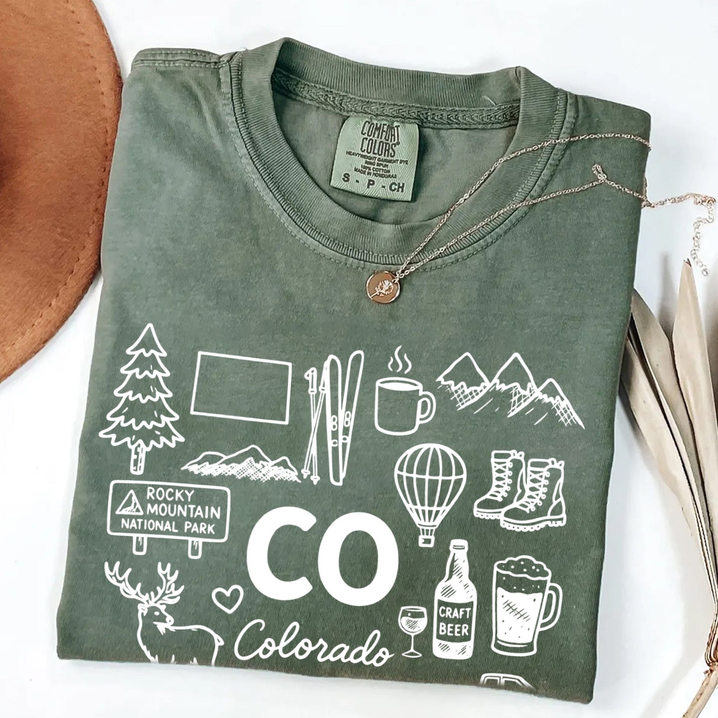 Colorado State Icons Souvenir Tee