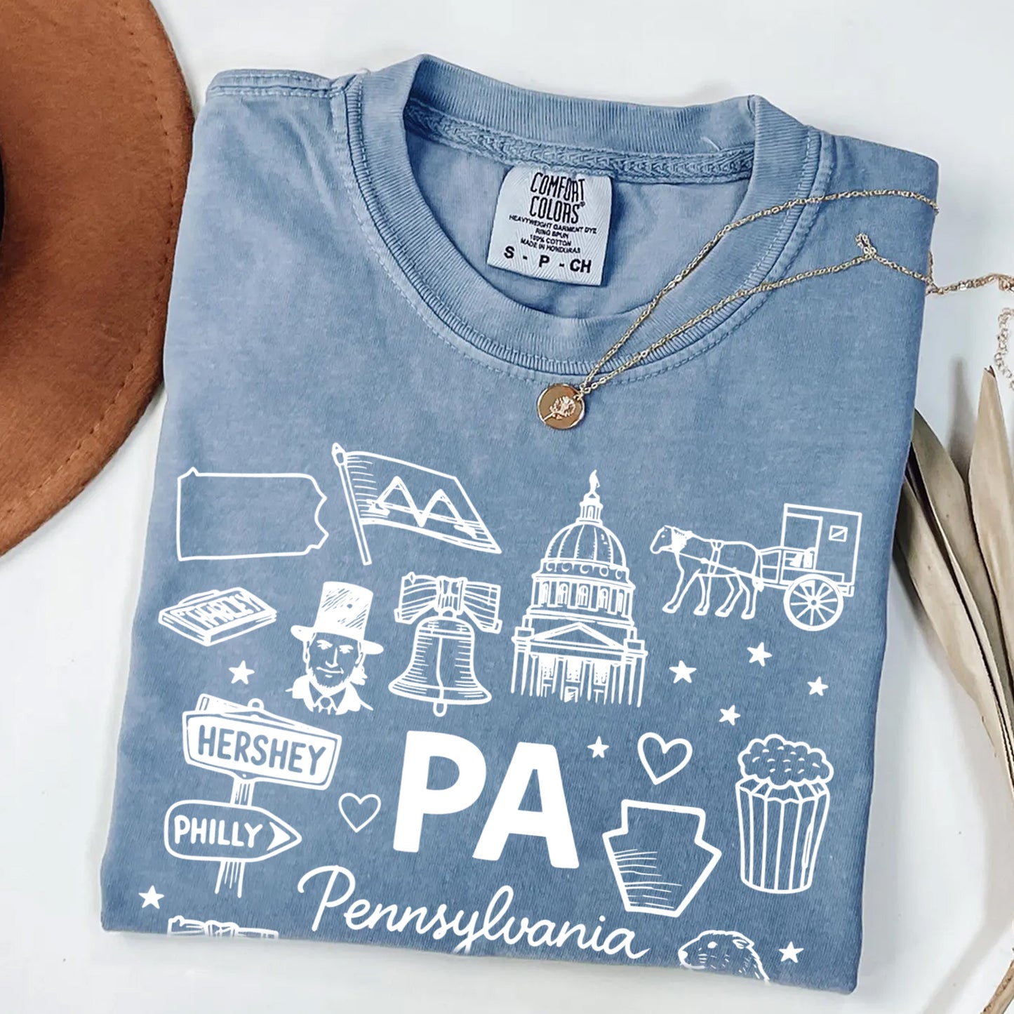 Pennsylvania State Icons Souvenir Tee