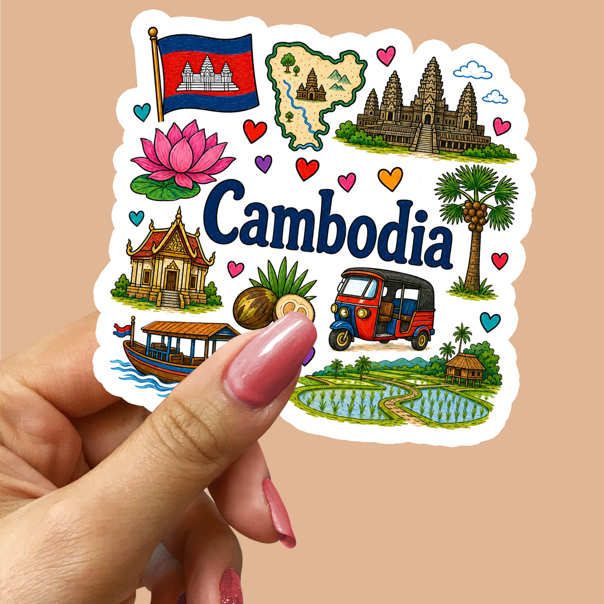Cambodia Sticker
