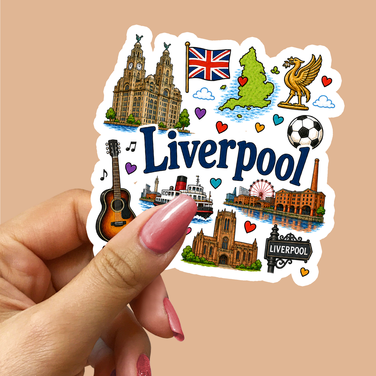 Liverpool England Sticker