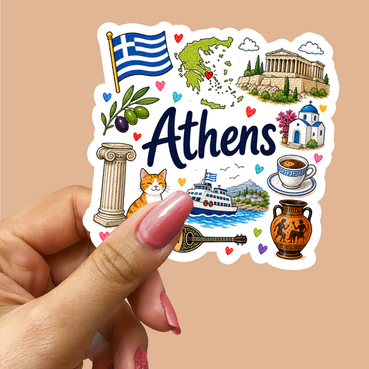 Athens Greece Sticker