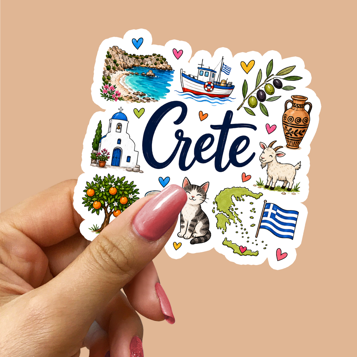 Crete Greece Sticker