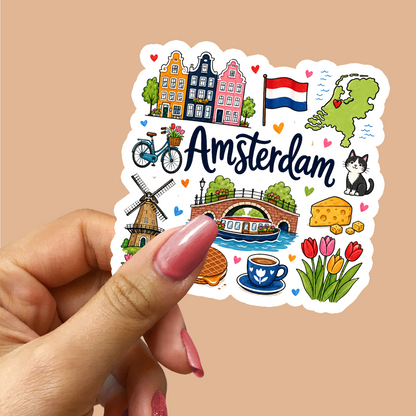 Amsterdam Netherlands Sticker