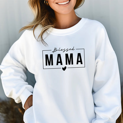 Blessed Mama Sweatshirt With Kids Names on Sleeve