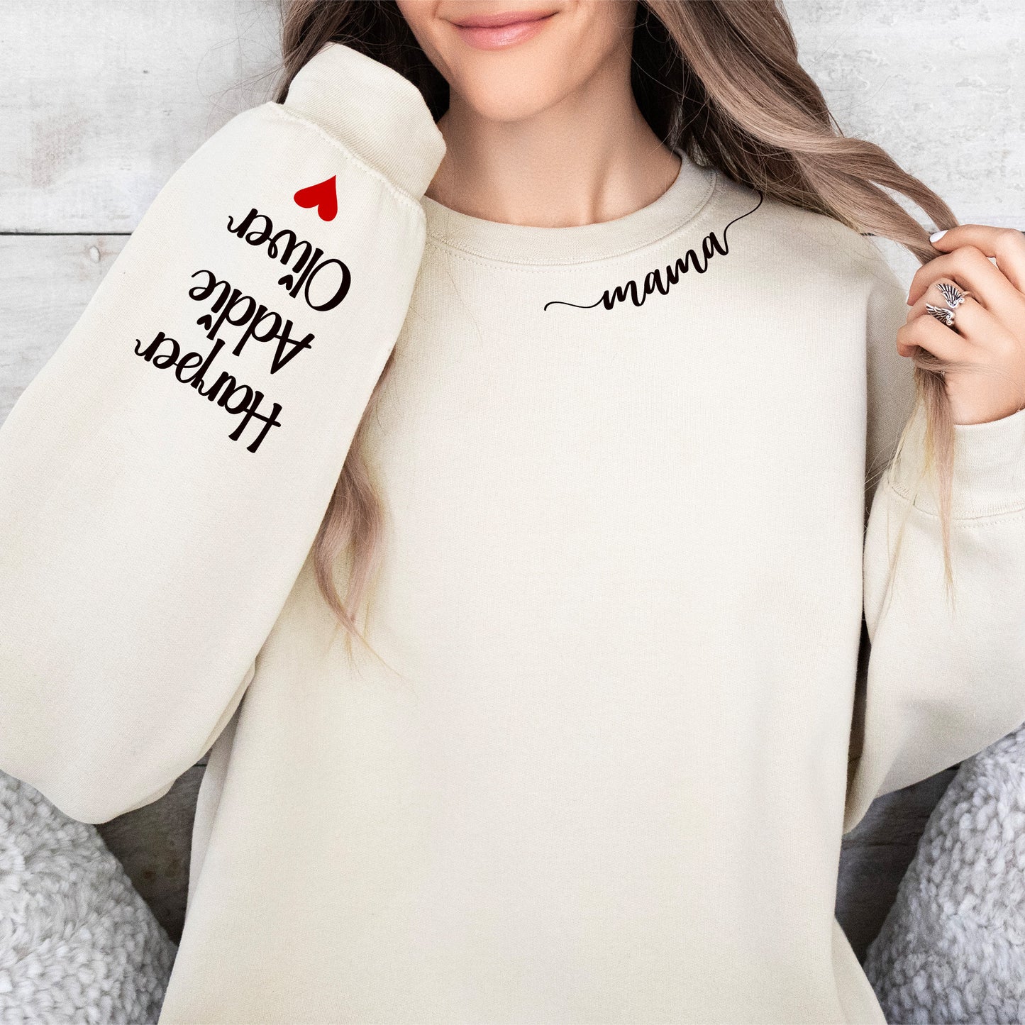 Halloween Mama Loves Her Boos Sweatshirt With Kids Names