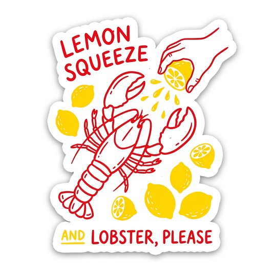Lemon Squeeze and Lobster Sticker