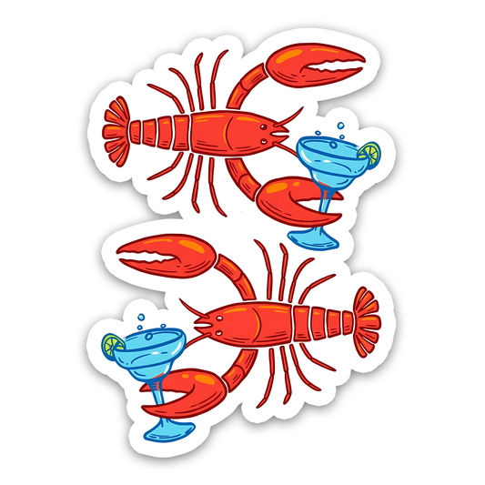 Lobster Margarita Party Sticker