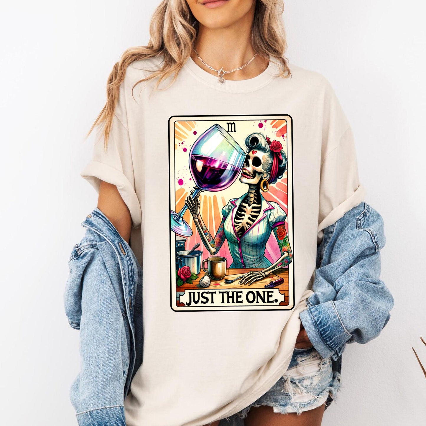 Just The One Wine Tarot Card Shirt