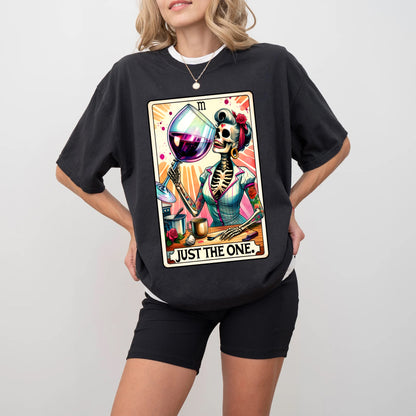 Just The One Wine Tarot Card Shirt