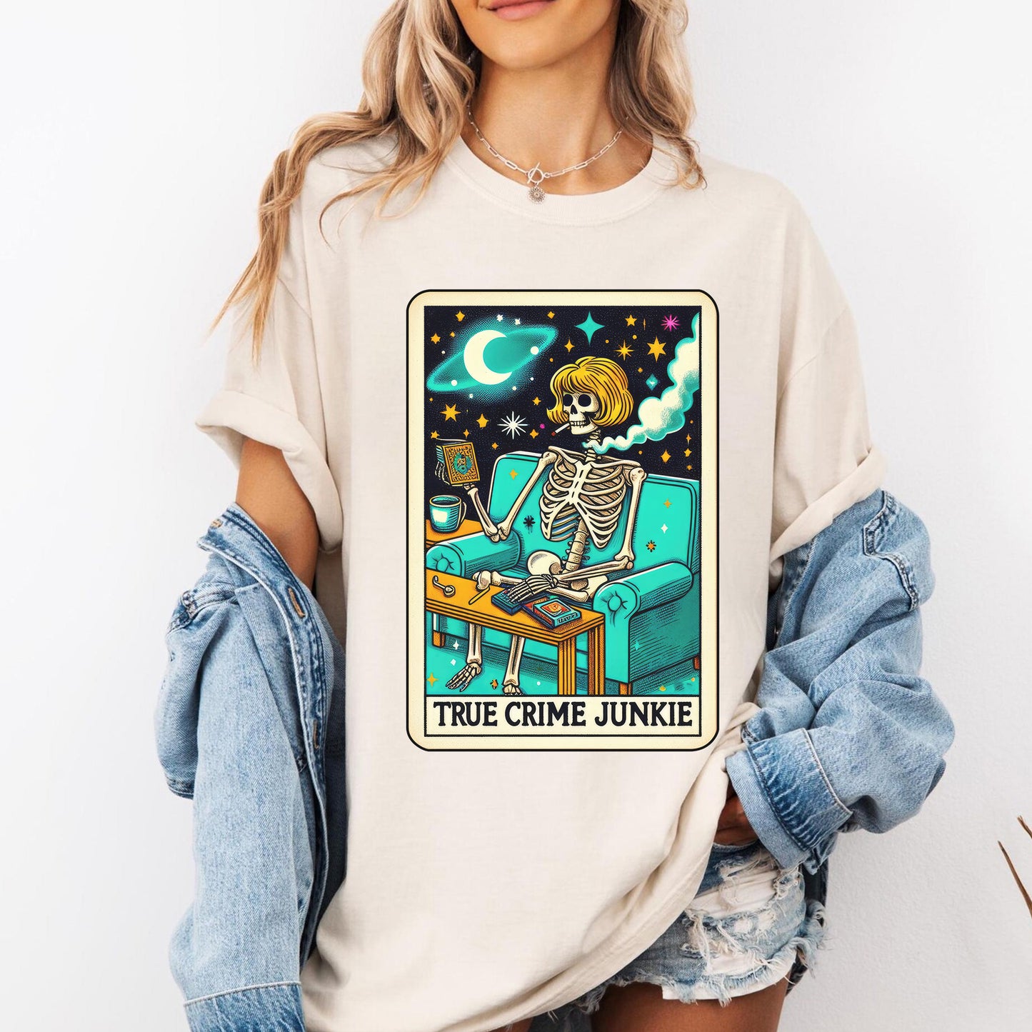 True Crime Junkie Tarot Card Shirt