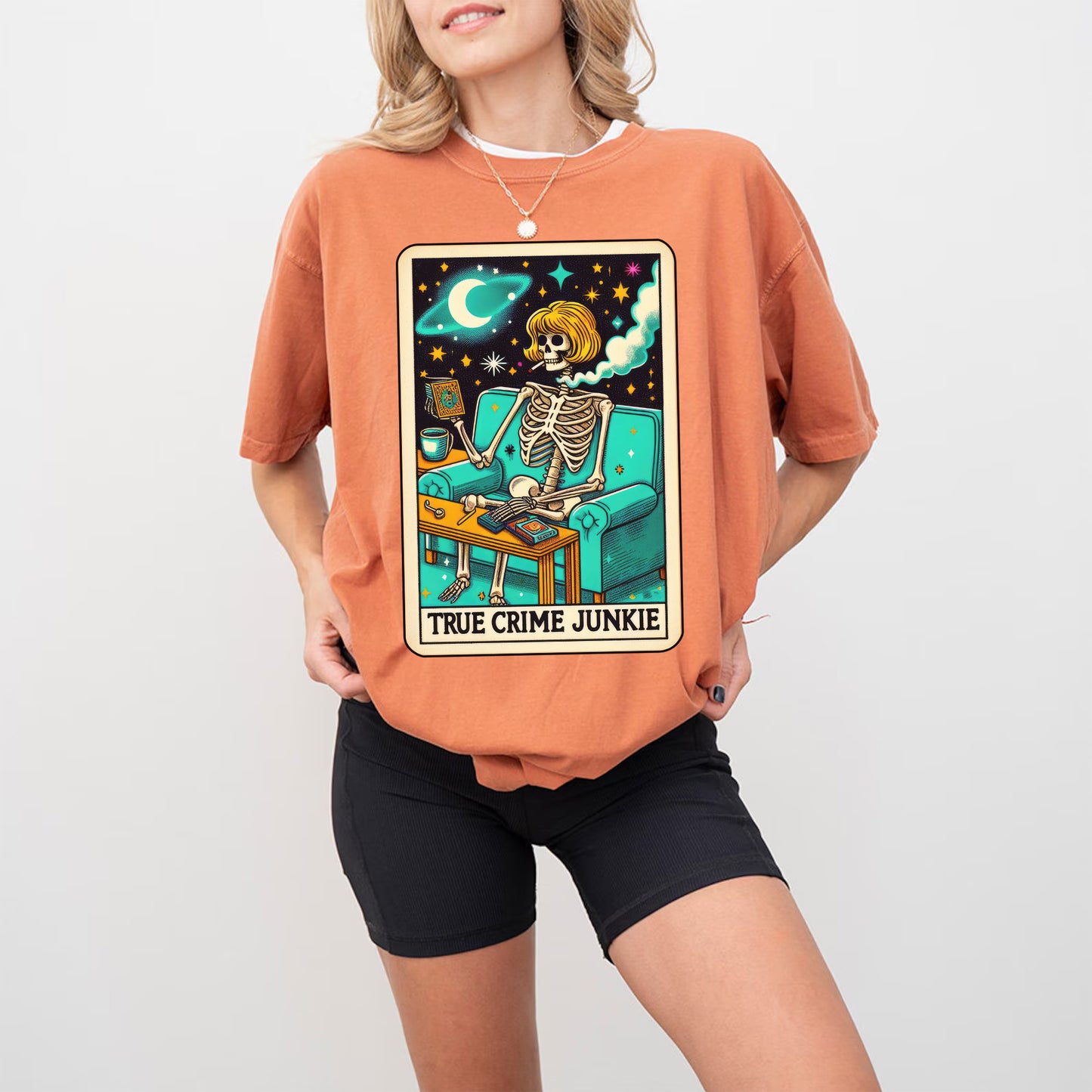 True Crime Junkie Tarot Card Shirt