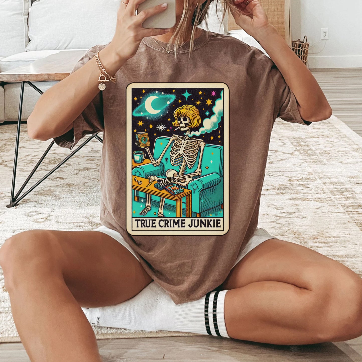 True Crime Junkie Tarot Card Shirt