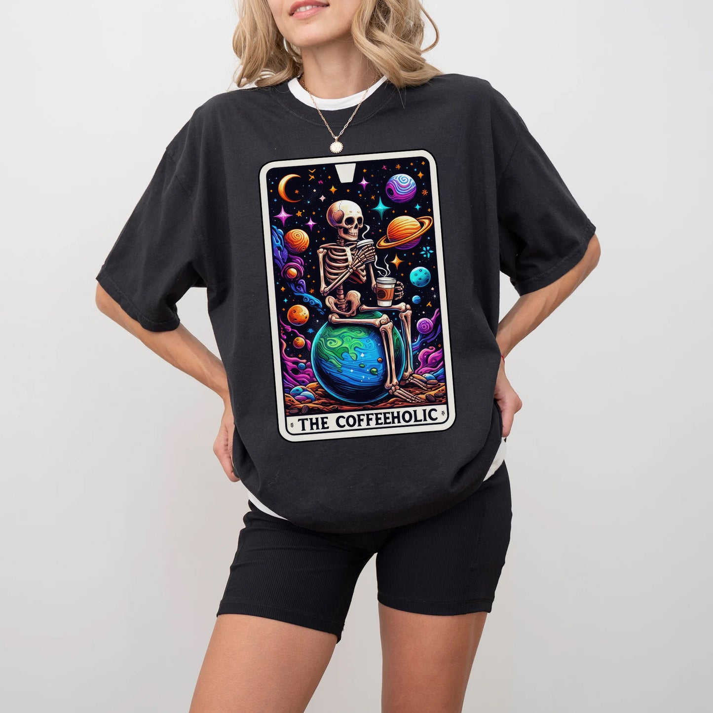 The Coffeeholic Tarot Card Shirt