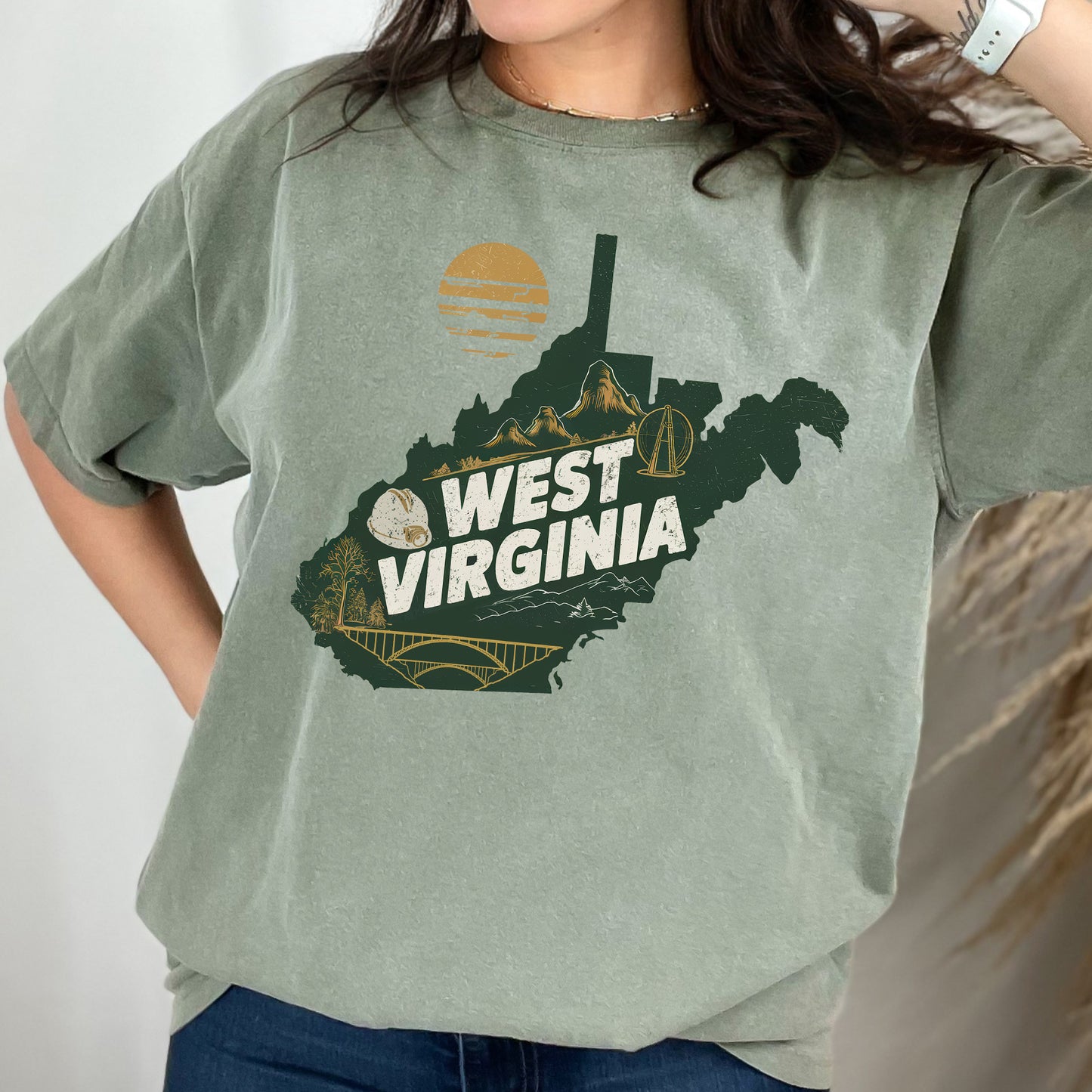 West Virginia State Vintage Shirt