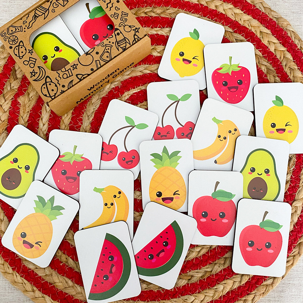 Fruits Wooden Memory Game for Kids – EnjoyMyDesign LLC