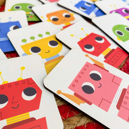 Robots Wooden Memory Game for Kids