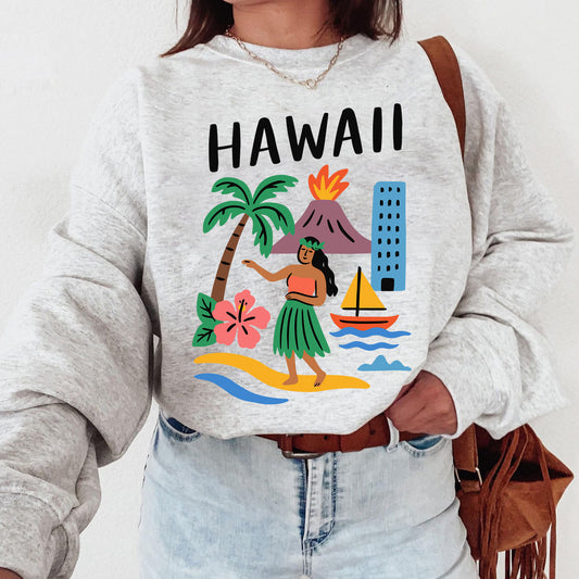 Hawaii Aloha State Tropical Sweatshirt