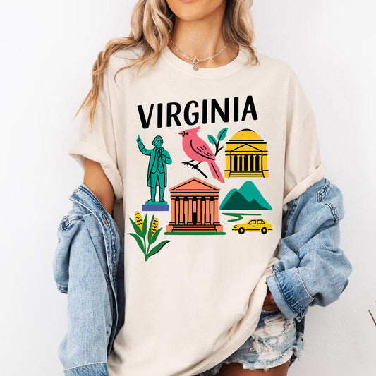 Virginia Old Dominion State Heritage Retro Tee
