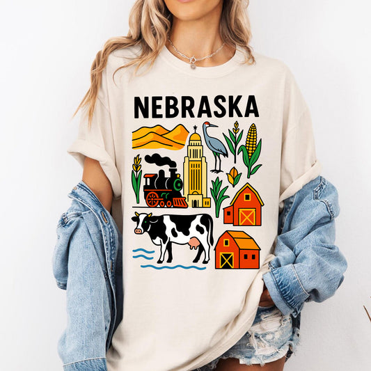Nebraska Cornhusker State Retro Graphic Tee