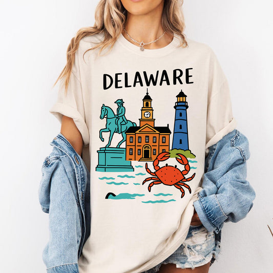 Delaware First State Retro Graphic Tee