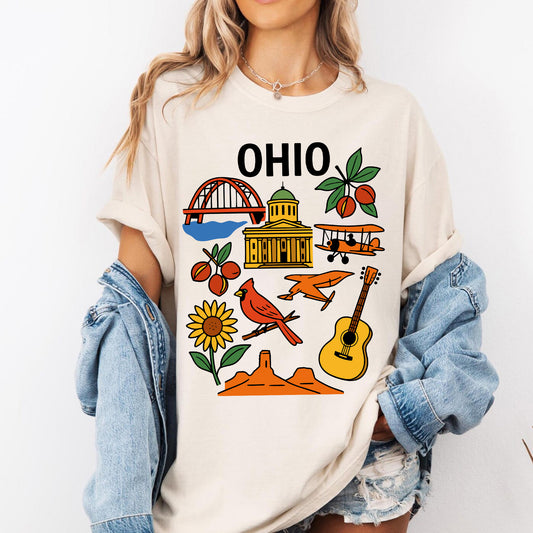 Ohio Buckeye State Heritage Retro Graphic Tee
